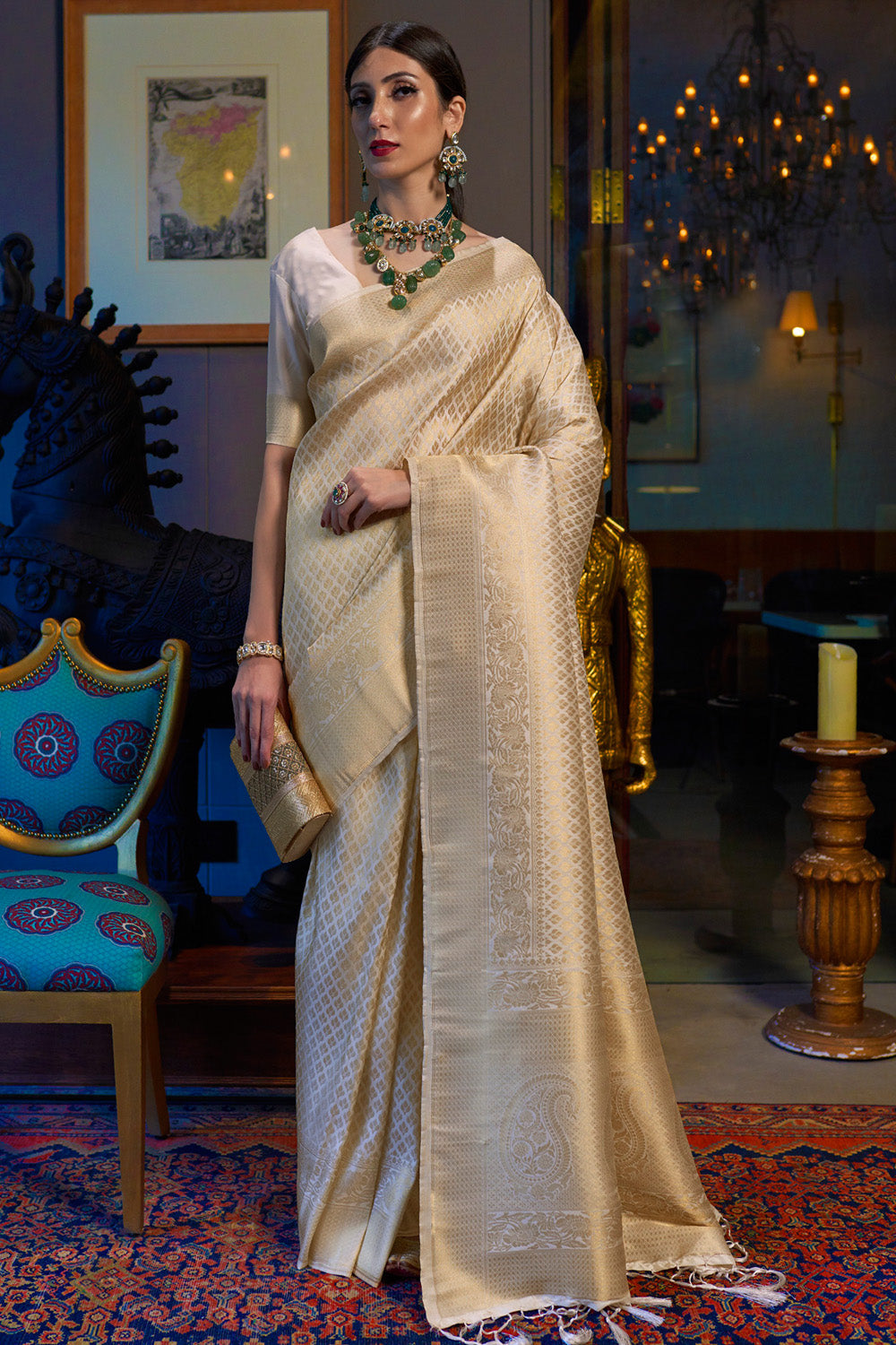 sandcastle golden kanjivaram saree 3