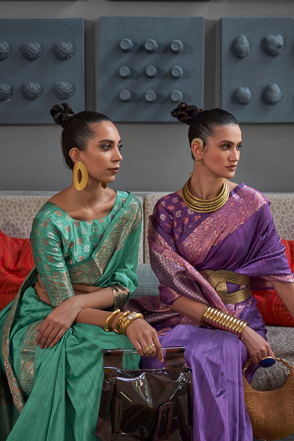 orchid purple silk saree 5